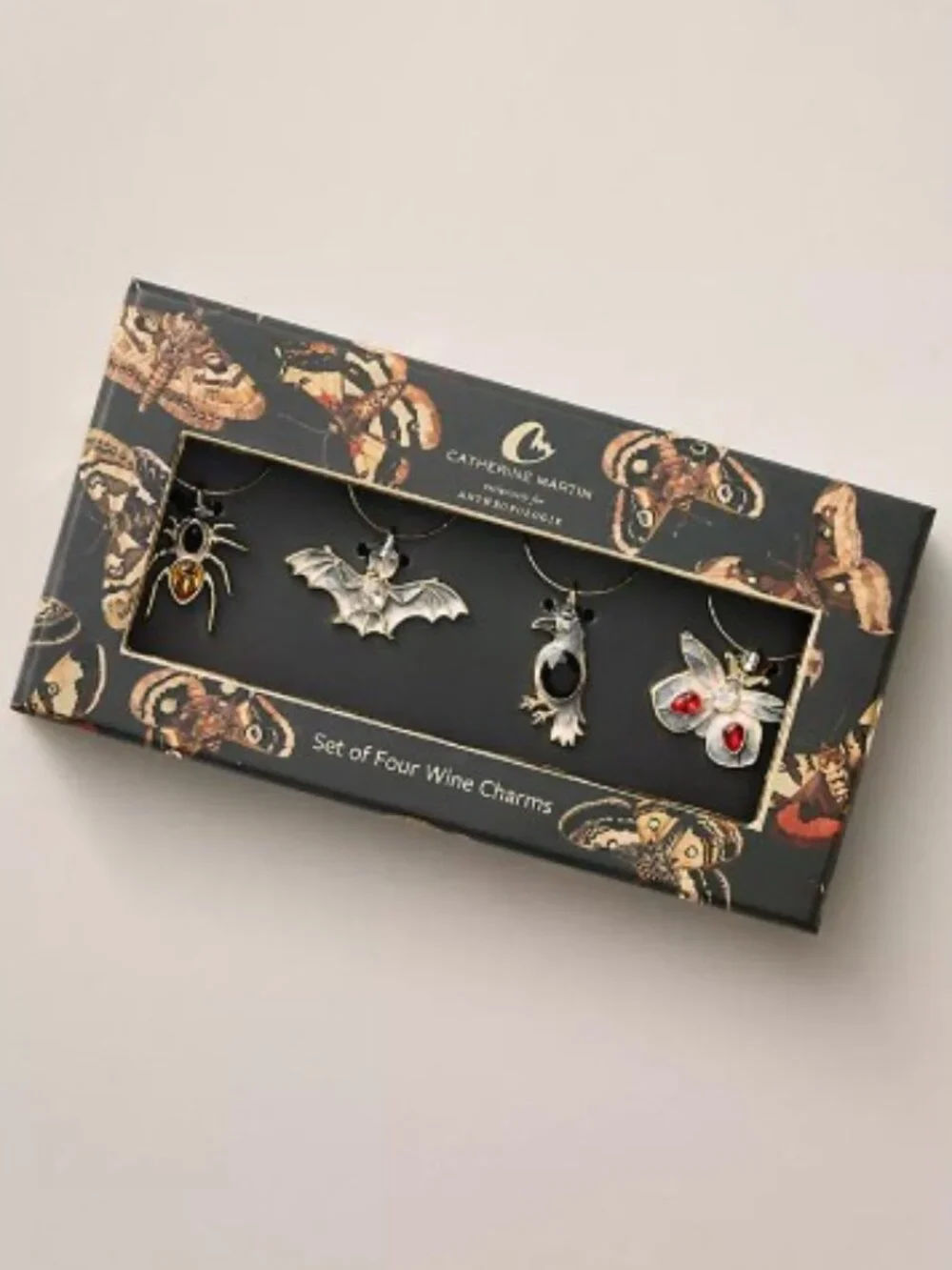 Catherine Martin Midnight Creatures Wine Charms from Anthropologie - NWT
